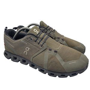 On Cloud 5 Mens 10.5 Olive Black Waterproof Running Shoes Athletic Outdoors